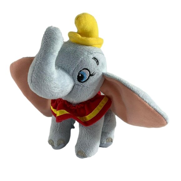Disney Baby Dumbo Elephant Plush 7.5" Tall Toy Stuffed Animal Big Ears Toy